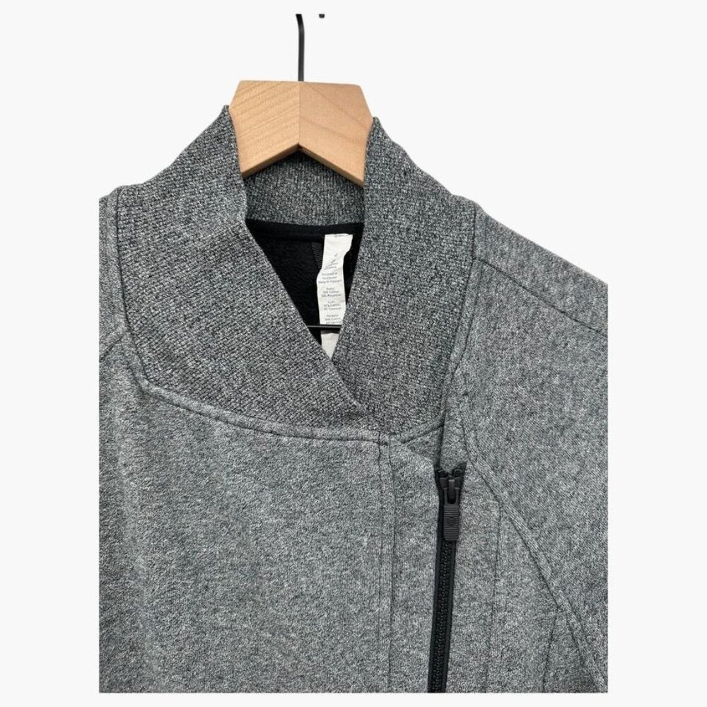 Lululemon Define Heathered Gray Asymmetrical Zip … - image 4